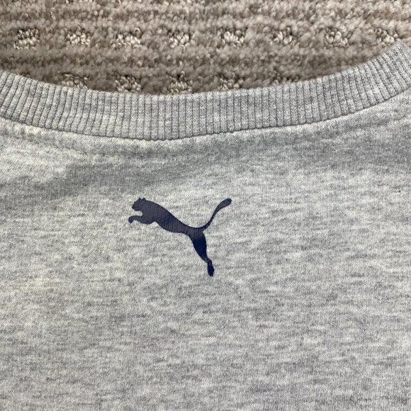 PUMA Sweater Youth Extra Large XL 18-20 YRS Gray Pull Over Sweatshirt Spell Out - Picture 7 of 10